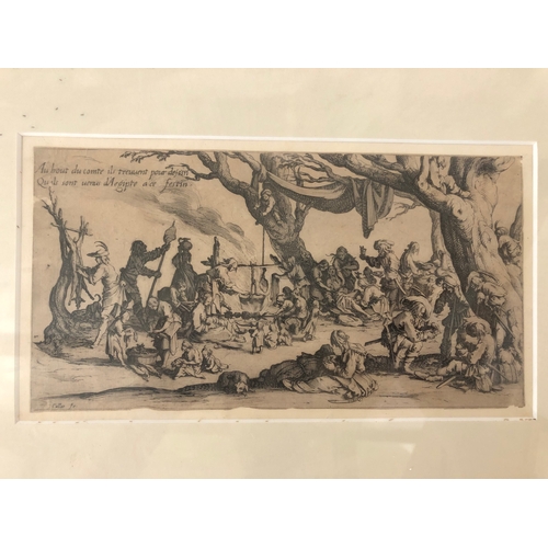 143 - Jacques Callot (1592-1635) - The Feast of the Bohemians, c.17th century engraving, 'Au bout du comte... 