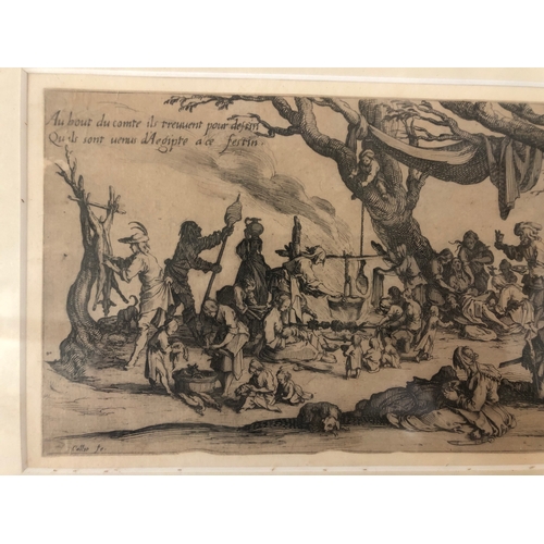 143 - Jacques Callot (1592-1635) - The Feast of the Bohemians, c.17th century engraving, 'Au bout du comte... 