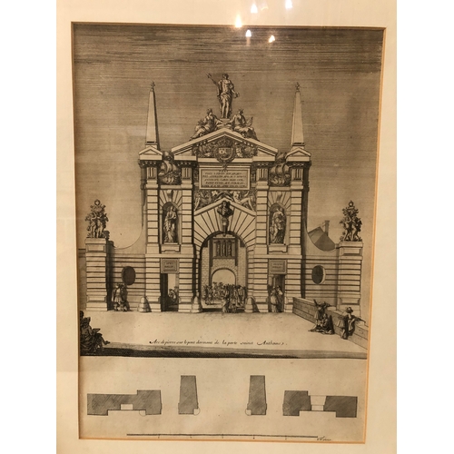 147 - Four framed engravings/etchings to include: Jacques Louis Copia (1764-1799) - two engravings titled:... 