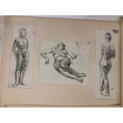 149 - Attributed to Ann La Bas (1923-2020) - A portfolio containing a quantity of life drawing studies, ar... 