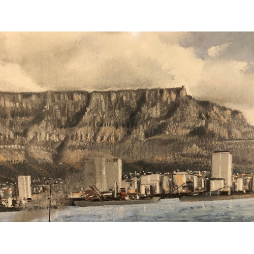 153 - W. Ron Campbell (South African, 1930-2012) - 'Tag in Table Bay, Cape Town', pastel on paper, signed ... 