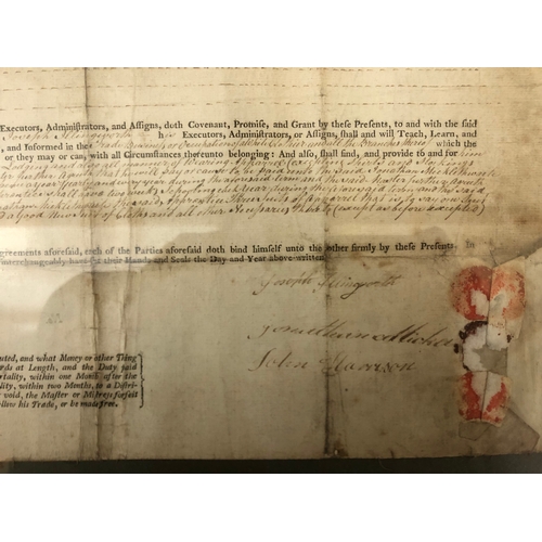 156 - An indenture dated 22nd October 1791, signed by Thomas Harrison, regarding the parish of Wakefield, ... 