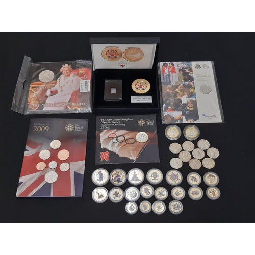 1832 - A collection of Brilliant uncirculated coins together with a collection of 20 cupronickel coinage ac... 