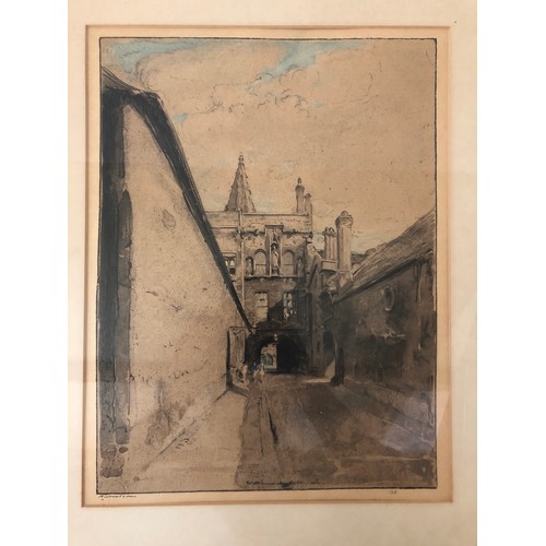 119 - Sir William Nicholson (British, 1872-1949)
Three chromolithographs of Oxford Colleges, one signed in... 