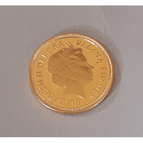 1838 - Gold proof half sovereign 2000 in bespoke case