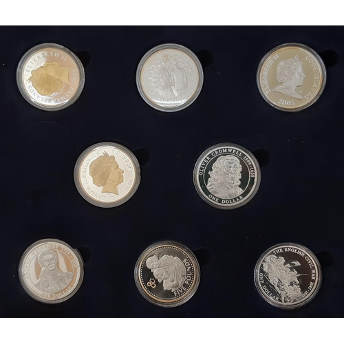 1842 - Collection of silver proof British History coins from the Cook & Solomon, Cayman and other islands, ... 