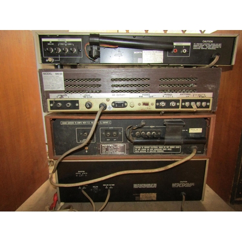 2129 - Various vintage hi-fi separates comprising Sony stereo tuner ST-A301, Sony stereo cassette deck TC-U... 