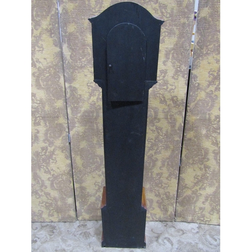 2210 - An Edwardian mahogany grandmother clock enclosing three train movement with chime/silent selector, W... 