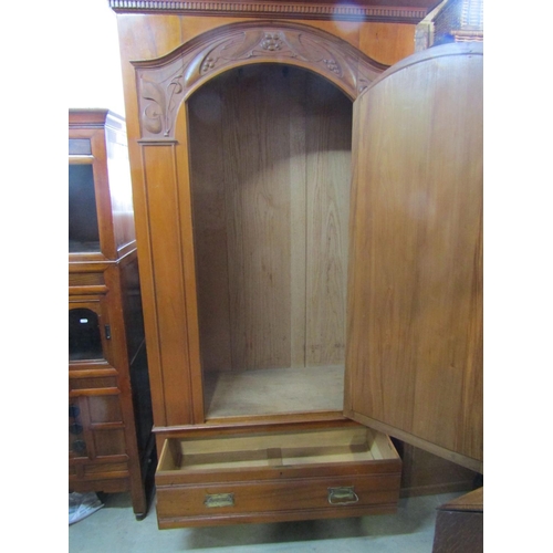 2357 - A Korean cabinet of full height in mixed woods including pine and elm, the front elevation enclosed ... 