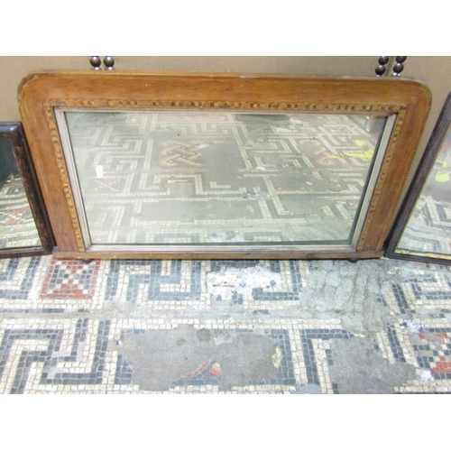 2411 - A Victorian overmantle mirror, a Georgian wall mirror and one other