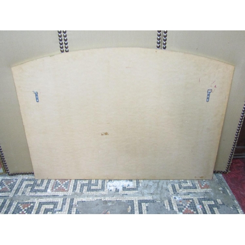 2428 - An art deco style overmantle mirror with arched outline, incorporating bevelled edge mirror plates t... 