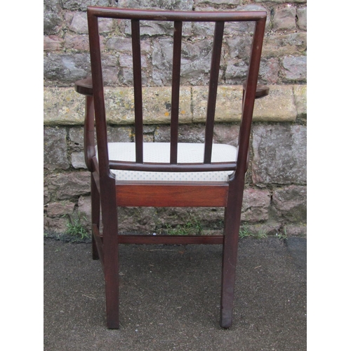 2249 - A Victorian mahogany drawing room chair with scrolled outline on turned supports and a Georgian maho... 