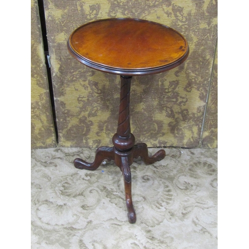 2269 - A mahogany stool with embossed hide upholstered seat, a nest of three graduated occasional tables in... 