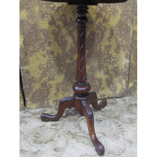 2269 - A mahogany stool with embossed hide upholstered seat, a nest of three graduated occasional tables in... 