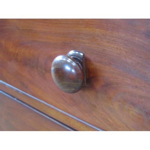 2282 - A 19th century mahogany bedroom chest of three long and two short drawers