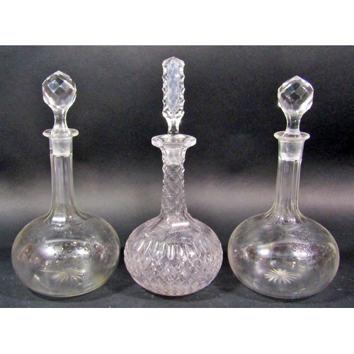 1143 - A selection of good quality glass ware including five decanters, two rummers, five cranberry wine gl... 