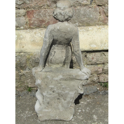 2066A - A cast composition stone garden ornament 