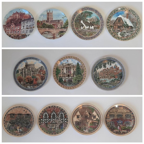 1021 - Twenty Royal Worcester decorative scenic plates including Country Cottages and Country Garden series... 