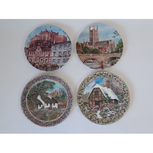 1021 - Twenty Royal Worcester decorative scenic plates including Country Cottages and Country Garden series... 