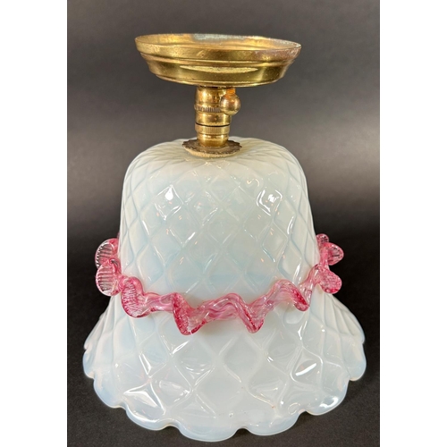 1128 - Four Murano glass bells and a glass shade (5)