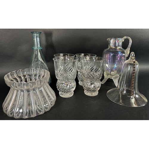 1138 - A miscellaneous collection of glassware including vases, plates, dishes, a Victorian etched glass ta... 