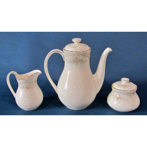 1006 - A Royal Doulton ‘Diana’ pattern coffee service, comprising coffee pot, milk jug, lidded sugar basin,... 