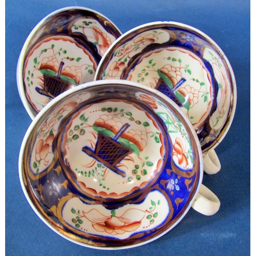 1012 - A group of Swansea cottage lustre tea wares to include teapot, lidded sugar basin, cream jug, eight ... 