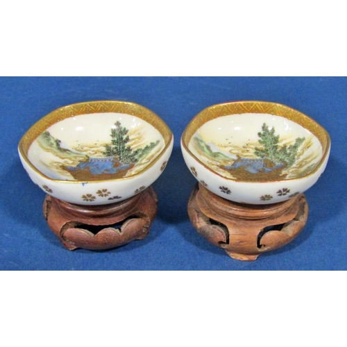 1042 - A mixed selection of Chinese and Japanese porcelain to include an Imari charger (32 cm) a pair of Sa... 
