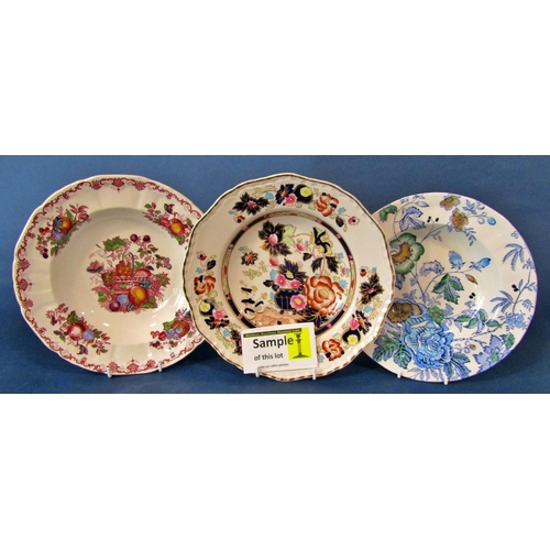 1071 - A large and wide ranging collection of Masons ironstone transfer printed tea, coffee and dinnerwares... 