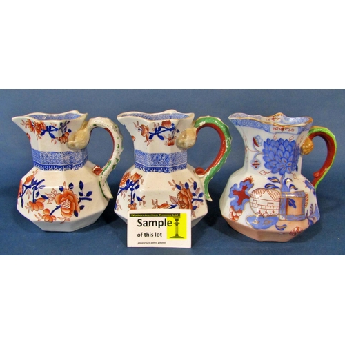 1074 - A large mixed collection of mostly 19th century ceramics to include Masons Ironstone graduating jugs... 