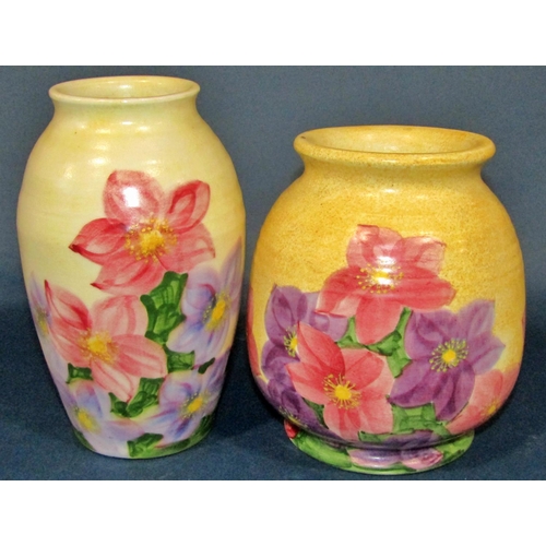 1079 - A group of six Radford pottery items, all with floral painted finish