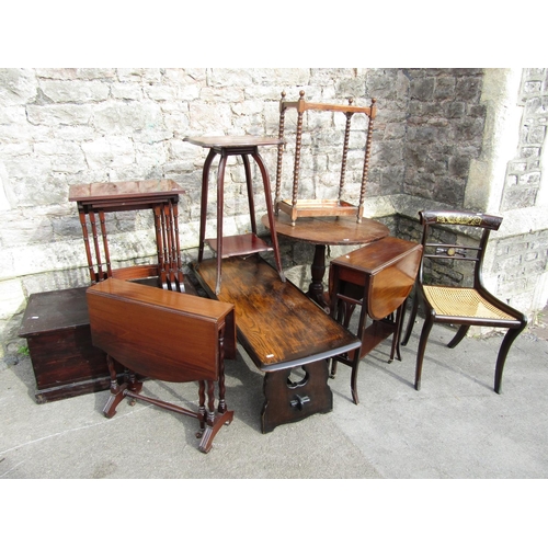 2222 - A large collection of mixed occasional furniture to include , drop leaf table, small occasional tabl... 