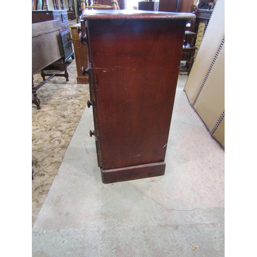 2224 - A 19th century mahogany chest of two short and three long drawers, 98cm high, 103 x 47cm.