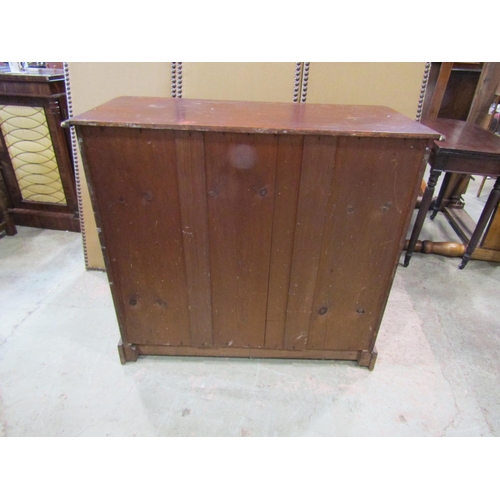 2224 - A 19th century mahogany chest of two short and three long drawers, 98cm high, 103 x 47cm.