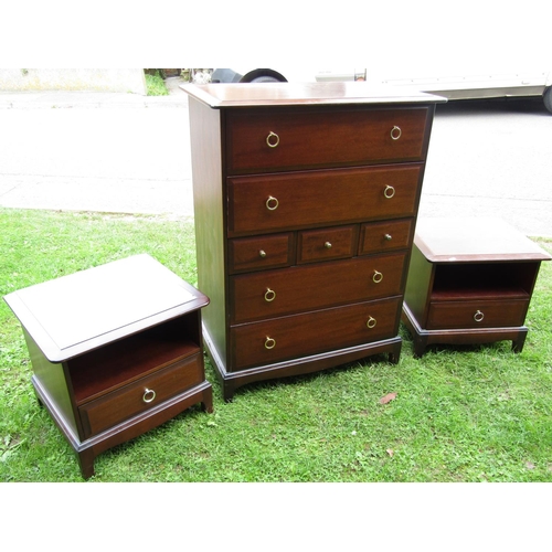 2304 - Four Stag bedside cabinets, a Stag chest of drawers and dressing table (6)