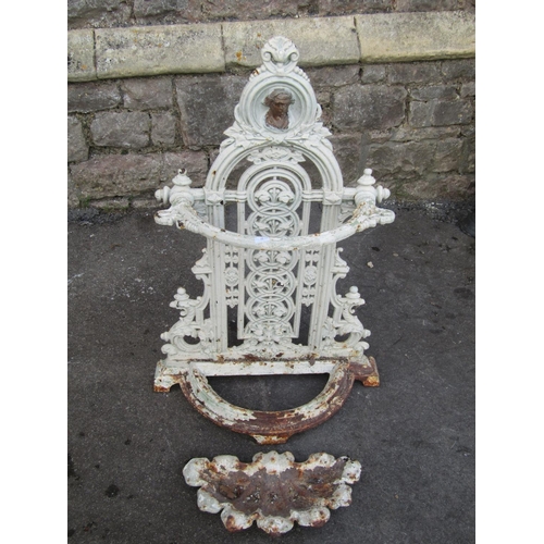 2131 - A Victorian cast iron umbrella / stick stand, with painted finish, 82 cm high