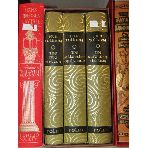 176 - 17 Folio Society volumes including J RR Tolkien three volumes, Anderson's Fairy Tales, illustrated b... 