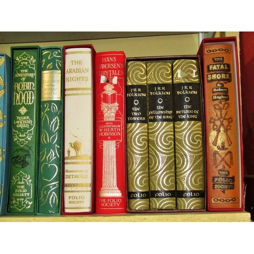 176 - 17 Folio Society volumes including J RR Tolkien three volumes, Anderson's Fairy Tales, illustrated b... 