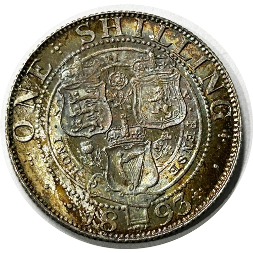 1507 - Victoria, 1837-1901. Shilling, 1893. Veiled Bust