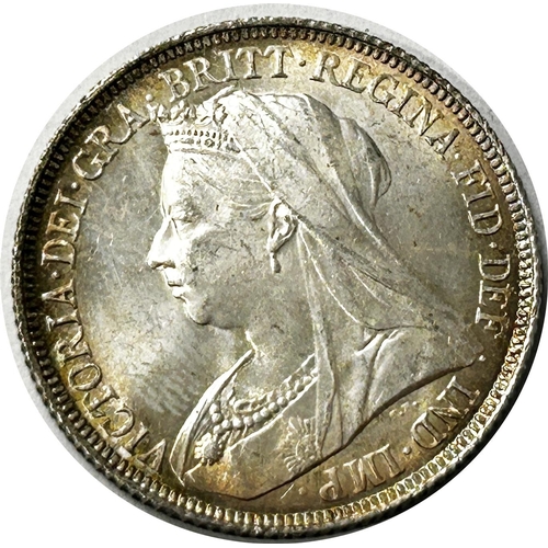 1507 - Victoria, 1837-1901. Shilling, 1893. Veiled Bust