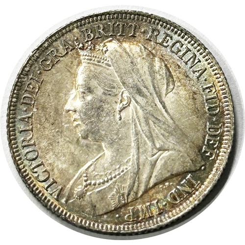 1508 - Victoria, 1837-1901. Shilling, 1900. Veiled Bust