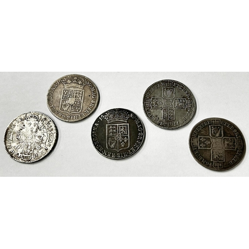 1510 - Great Britain. Halfcrowns. 1746 Lima, DECIMO NONO Edge, 1745 Lima, DECIMO NONO Edge, 1689, PRIMO R E... 