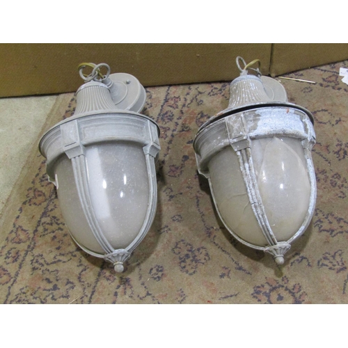 2157 - A pair of ceiling pendant lights, in the Georgian style, each 30cm high