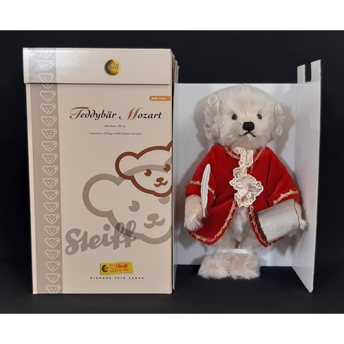 Mozart' teddy bear by Steiff, secured as new in original box