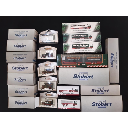 339 - A collection of Eddie Stobart boxed models including 16 by Atlas (1:76 scale), 1 by Corgi (no 59516)... 