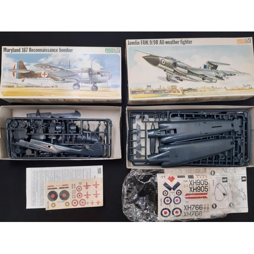 346 - 11 model aircraft kits in original boxes, all 1:72 scale and appear un-started, including Revell Avr... 