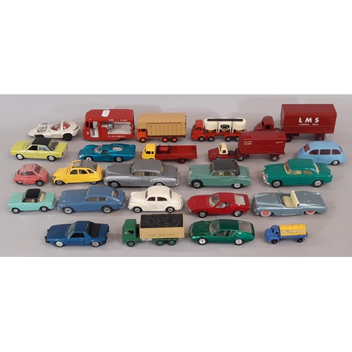 349 - A collection of 24 unboxed model vehicles by Spot-On, Budgie, Norev, DMT, Schuco and Corgi including... 