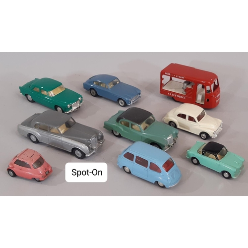 349 - A collection of 24 unboxed model vehicles by Spot-On, Budgie, Norev, DMT, Schuco and Corgi including... 