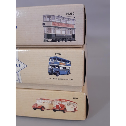 352 - 7 Omnibus box sets by Corgi comprising regional bus models for Birkenhead, Rockdale, Blackpool, Devo... 