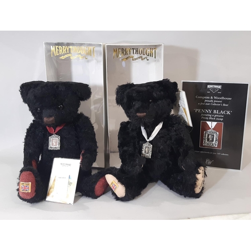 355 - 'Penny Red' and 'Penny Black' Teddy bears by Merrythought, limited editions  and 60/212 and 143/165.... 